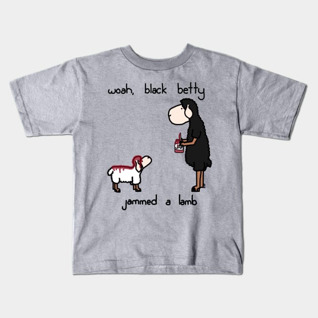 woah black betty Kids T-Shirt by paintbydumbers